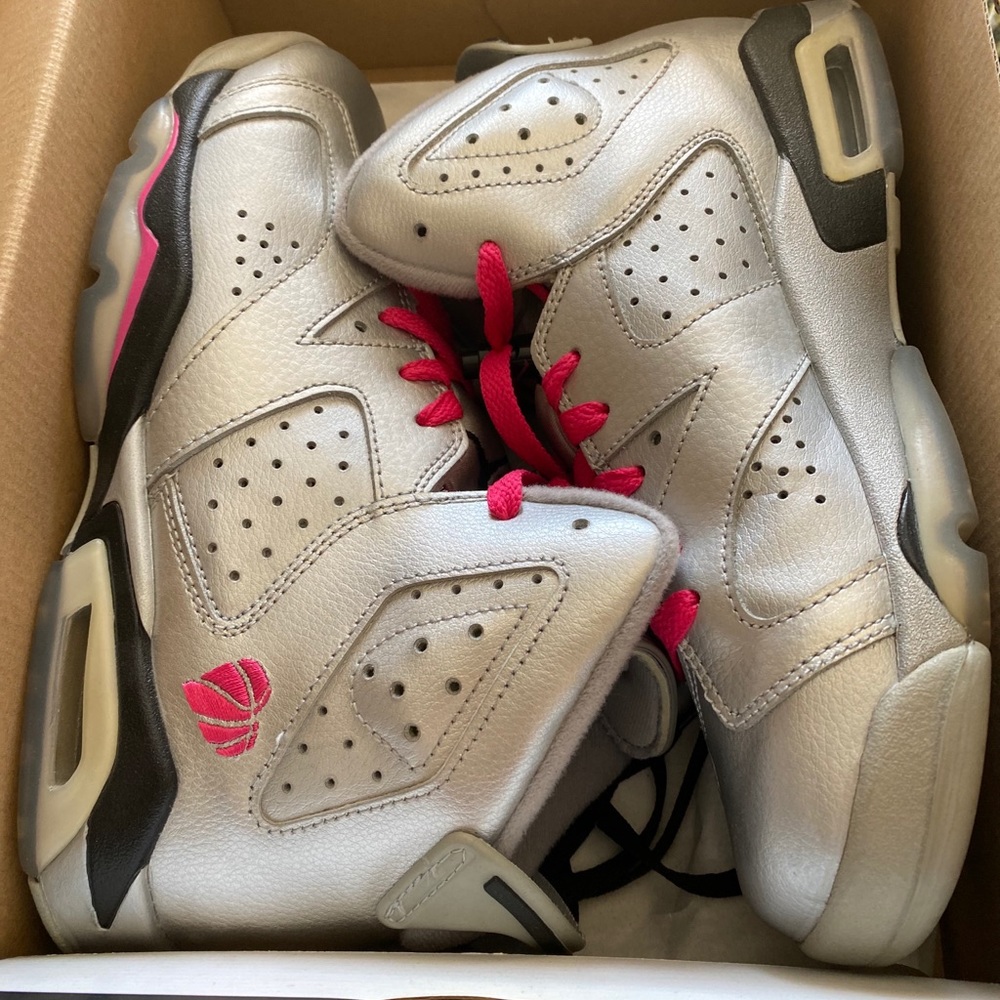 SOLD Jordan retro 6 metallic, pink, and black